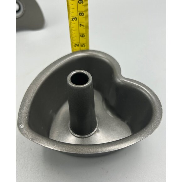 Heart Mini Tube Cake Pans Love Valentine’s Day anniversary tea Nonstick single - Picture 3 of 6